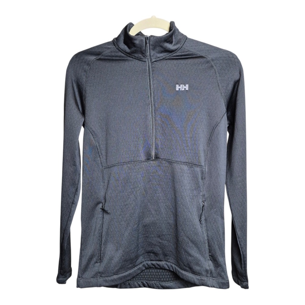 Helly Hansen Womens Medium 1/2 Zip Pullover Black Performance Athletic Top - Picture 2 of 7